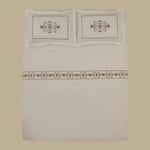Karaca Home Beluna %100 Pamuk Çift Kişilik Nakışlı Nevresim Takımı Beyaz