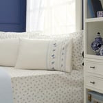 Karaca Home Blossy %100 Pamuk Nish Set Çift Kişilik Pike Takımı Mavi