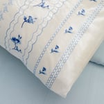 Karaca Home Blossy %100 Pamuk Nish Set Çift Kişilik Pike Takımı Mavi