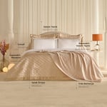 Karaca Home Bride Carina 80 Tel %100 Pamuk 8 Parça Evlilik Paketi Gold