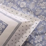 Karaca Home Celerina %100 Pamuk Çift Kişilik Lastikli Çarşaflı Nevresim Takımı Mavi