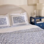 Karaca Home Celerina %100 Pamuk Çift Kişilik Lastikli Çarşaflı Nevresim Takımı Mavi