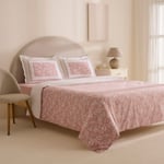 Karaca Home Celerina Pembe %100 Pamuk Çift Kişilik Fitted Nevresim Takımı