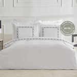 Karaca Home Diane 80 Tel %100 Pamuk Çift Kişilik Percale Nevresim Takımı Nakışlı Beyaz