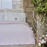 Karaca Home Fayette Çift Kişilik Nakışlı Nish Set Pudra