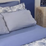 Karaca Home Florenza 7 Parça Çift Kişilik Nevresim & Yatak Örtüsü Seti Mavi