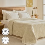 Karaca Home Ginkgo Leaf Müslin Nakışlı Çift Kişilik Pike Takımı Adaçayı