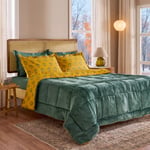 Karaca Home Harvest %100 Pamuk Welsoft Çift Kişilik Comfort Set Yeşil
