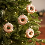 Karaca Home Karaca New Year Yılbaşı 2'li Set Donut Ağaç Süsü Pembe  8.5 cm