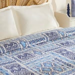 Karaca Home Lunara %100 Pamuk Çift Kişilik Tek Pike Mavi