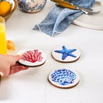 Karaca Home Mango Marin Bardak Altlığı 3'lü Set 10 cm