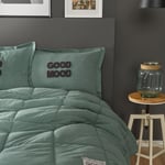 Karaca Home Motto Cotton Comfort Çift Kişilik Uyku Seti Petrol