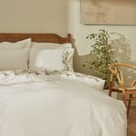 Karaca Home Nancy %100 Pamuk Çift Kişilik Nakışlı Nevresim Takımı Beyaz