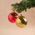 Karaca Home New Year 4'lü Ağaç Süsü Kırmızı Gold
