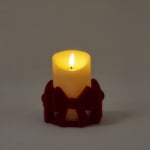 Karaca Home New Year Velvet Glow Led Mum 12,7x12,7x13,9 cm