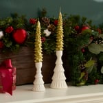 Karaca Home New Year Yılbaşı Çam Ağacı Şekilli Şamdan Mum 8,2x4,2x21 cm