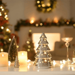 Karaca Home New Year Yılbaşı Christmas Tree Dekoratif Obje Silver 11,5 x 11,5 x 19,2 cm