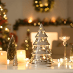 Karaca Home New Year Yılbaşı Christmas Tree Dekoratif Obje Silver 11,5 x 11,5 x 19,2 cm