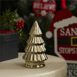 Karaca Home New Year Yılbaşı Christmas Tree Dekoratif Obje Gold 7,8 x 7,8 x 16,5 cm