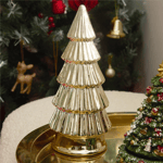Karaca Home New Year Yılbaşı Christmas Tree Dekoratif Obje Gold 7,8 x 7,8 x 16,5 cm