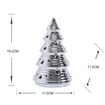 Karaca Home New Year Yılbaşı Christmas Tree Dekoratif Obje Silver 11,5 x 11,5 x 19,2 cm