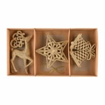 Karaca Home New Year Yılbaşı Glitter 3 Parça Ağaç Süsü Seti
