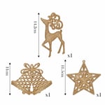 Karaca Home New Year Yılbaşı Glitter 3 Parça Ağaç Süsü Seti