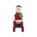 Karaca Home New Year Yılbaşı Lucy Snowman Peluş Obje 10x23x26 cm