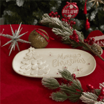 Karaca Home New Year Yılbaşı Merry Christmas Dekoratif Tabak 27,7 x 26,2 x 2,6 cm