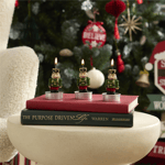 Karaca Home New Year Yılbaşı Nutcracker 3'lü Tealight Mum 11,5x5x7 cm