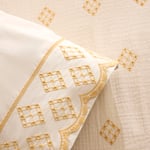 Karaca Home Nobile Brodeli Muslin Çift Kişilik Pike Takımı Sarı