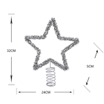 Karaca Home Shimmering Star Ağaç Başlığı Silver