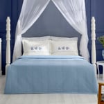 Karaca Home Virelle %100 Pamuk Nish Set Çift Kişilik Pike Takımı Mavi