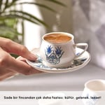 Karaca İznik Yeni Form 6 Kişilik Kahve Fincan Takımı 100 ml