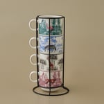Karaca Jungle 5 Parça Standlı Çay Fincanı Seti 160 ml