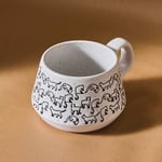 Karaca Kedi Beyaz Kupa 450 ml