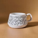Karaca Kedi Beyaz Kupa 450 ml