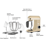 Karaca Mastermaid Chef Ultra D2000W Dijital Ekranlı Hamur Yoğurma Makinesi 7L