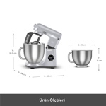 Karaca Mastermaid Chef Ultra D2000W Dijital Ekranlı Hamur Yoğurma Makinesi 7L