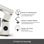 Karaca Mastermaid Chef Ultra D2000W Dijital Ekranlı Hamur Yoğurma Makinesi 7L