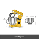 Karaca Mastermaid Chef Ultra D2000W Dijital Ekranlı Hamur Yoğurma Makinesi 7L