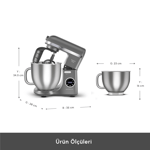 Karaca Mastermaid Chef Ultra D2000W Dijital Ekranlı Hamur Yoğurma Makinesi 7L