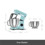 Karaca Mastermaid Chef Ultra D2000W Dijital Ekranlı Hamur Yoğurma Makinesi 7L