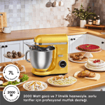Karaca Mastermaid Chef Ultra D2000W Dijital Ekranlı Hamur Yoğurma Makinesi 7L
