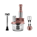 Karaca Mastermaid Prosteel 2500W 6 Bıçaklı Uzun Blender Ayaklı Cam Mutfak Robotu, Rosegold