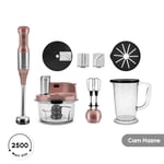 Karaca Mastermaid Prosteel 2500W 6 Bıçaklı Uzun Blender Ayaklı Cam Mutfak Robotu, Rosegold
