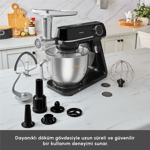 Karaca Multichef Artisan Kıyma Çekme/ Sucuk-Sosis/İçli Köfte Aparatlı Digital Ekran Tam Döküm Kıyma Aparatlı Hamur Yoğurma Makinesi 7L