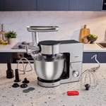 Karaca Multichef Ultra Inox Kıyma Çekme/Sucuk-Sosis/İçli Köfte Aparatlı Hamur Yoğurma Makinesi 8L