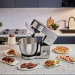 Karaca Multichef Ultra Inox Kıyma Çekme/Sucuk-Sosis/İçli Köfte Aparatlı Hamur Yoğurma Makinesi 8L