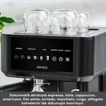 Karaca MyCaffe Barista S10 Entegre Süt Hazneli, Espresso, Latte ve Cappuccino Makinesi Matte Black